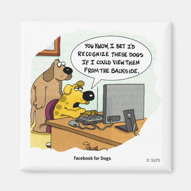 Íman Facebook para Cães (Frente)