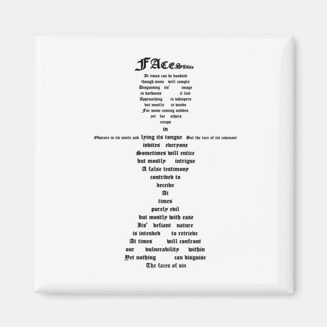 Íman Faces de Sin (Frente)