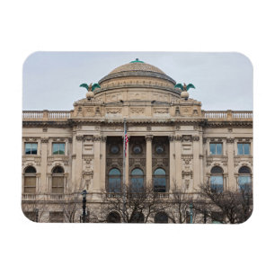 Íman fachada da histórica biblioteca pública milwaukee