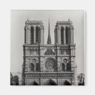 Íman Fachada de Notre-Dame, Paris, final do século XIX