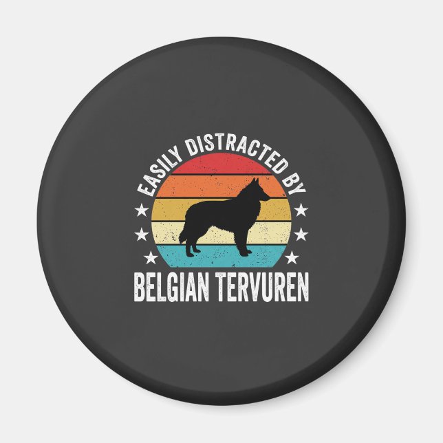 Íman Facilmente Distraído Pelo Cão Tervuren Belga (Frente)