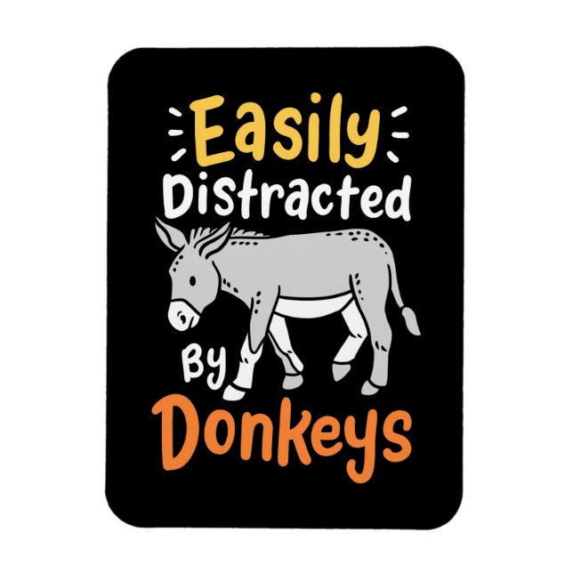 Íman Facilmente Distraído Por Donkeys (Vertical)