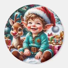 Íman Fada de Natal Fofo & Rena