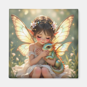 Íman Fada e Dragão Conto de Fadas Anime Chibi