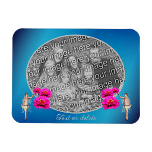 Íman Fada E Flores Personalizadas Adicione Sua Foto