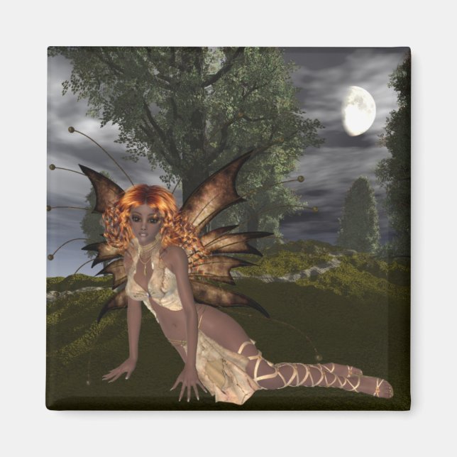 Íman Fada Noturna Design 1 - Fantasy Fae Magnet (Frente)