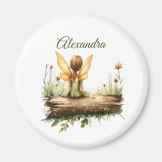 Íman Fada solitário sentada em um diário (Frente)