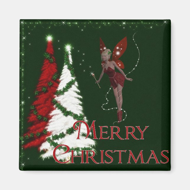 Íman Faerie Natal 3 - Feliz Magneta de Natal (Frente)
