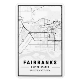 Íman Fairbanks Alaska City Viagem Map