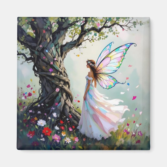 Íman Fairytale Inspired Fairy and Whimsical Tree (Frente)