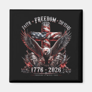 Íman Faith Dom 250 Anos Águia Americana Patriótica