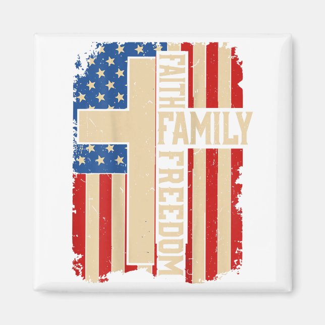 Íman Faith Family Dom God Country Patriotic Christian O (Frente)