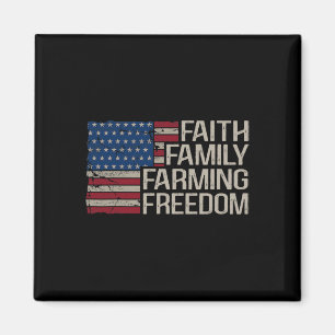 Íman Faith Family Farming Freedom American Flag 4º