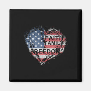 Íman Faith Family Farming Freedom American Flag 4º
