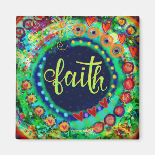 Íman Faith Green Bonito Diversão Floral Inspirivência M