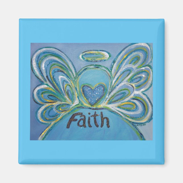 Íman Faith Guardian Angel Word - Magnet Personalizado (Frente)