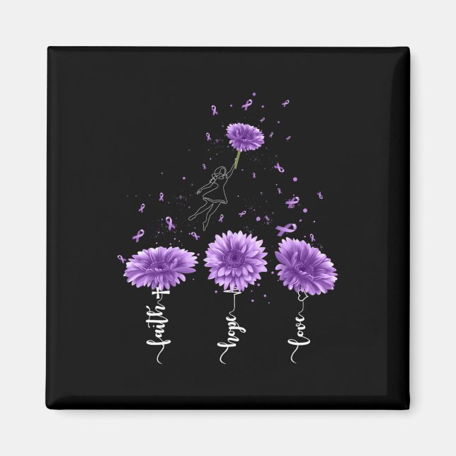 Íman Faith Hope ama Awarenes de overdose de girassol ro (Frente)