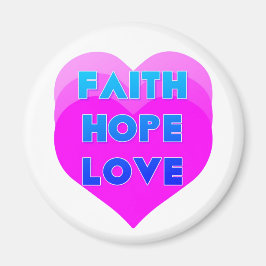 Íman Faith Hope ama Corações Magnetos Inspiracionais