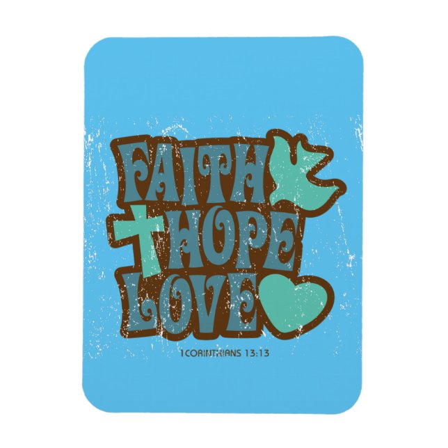 Íman Faith Hope and Love Magnet (Vertical)