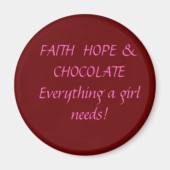 Íman Faith Hope & Chocolate (Frente)