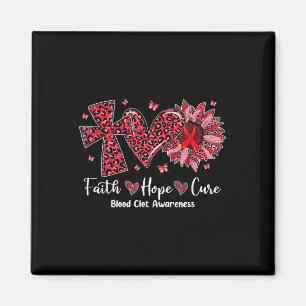 Íman Faith Hope Cure Sunflower Leopardo Sangue Clot