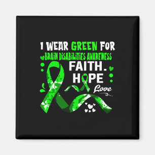 Íman Faith Hope Love Eu Visto Verde Para Deficiência Ce