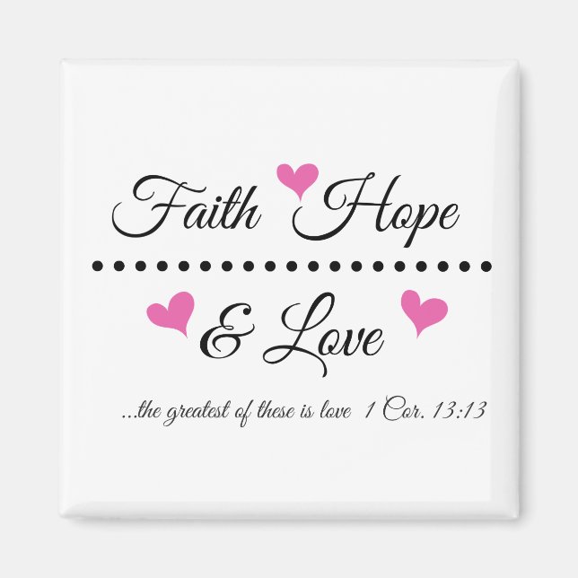 Íman Faith Hope & Love Magnet (Frente)