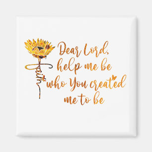 Íman Faith Sunflower com citação de oração