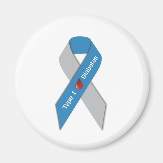 Íman Faixa de Sensibilização para a Diabetes Tipo 1 (Frente)
