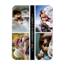 Íman Faixa Preta de Colagem de Fotos Elegante 4