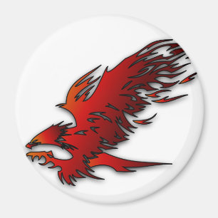 Íman Falcano vermelho e preto de águia