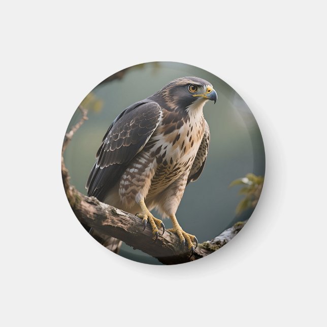Íman Falcão Empoleirado no Galho (Frente)
