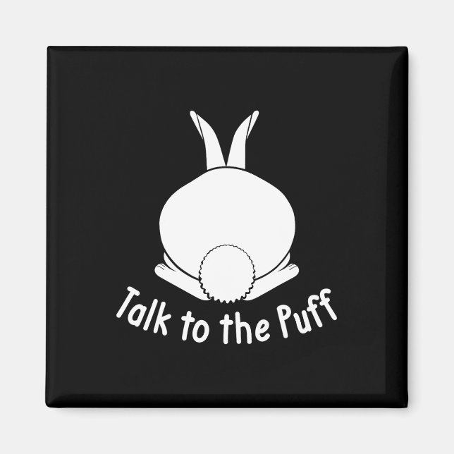Íman Fale Com O Coelho Fofinho De Puff Coelho Feliz Pás (Frente)