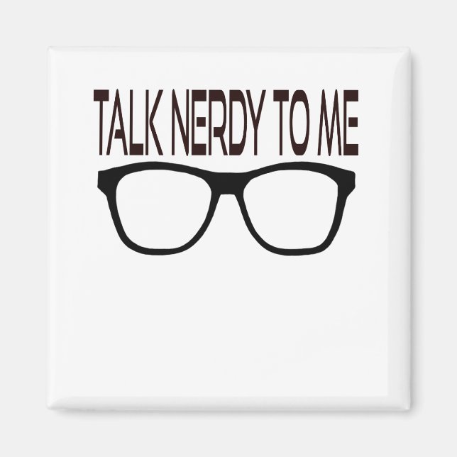 Íman Fale Comigo Com Óculos de Geek Pretos (Frente)