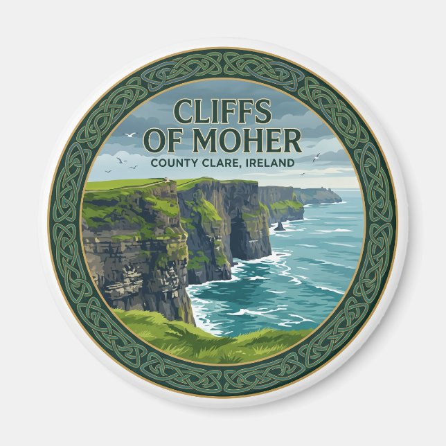 Íman Falésias de Moher Doolin Irlanda (Frente)