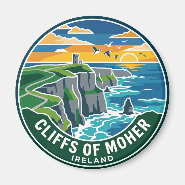 Íman Falésias de Moher Irlanda (Frente)