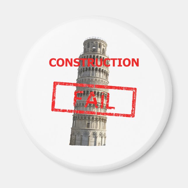 Íman Falha na construção da torre de Pisa (Frente)