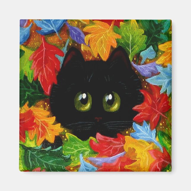Íman Fall Black Cats Creationararts Magnet (Frente)