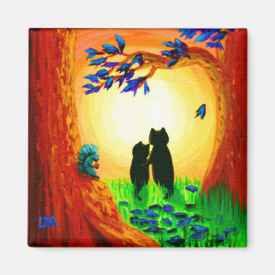 Íman Fall Black Cats Creationararts Magnet