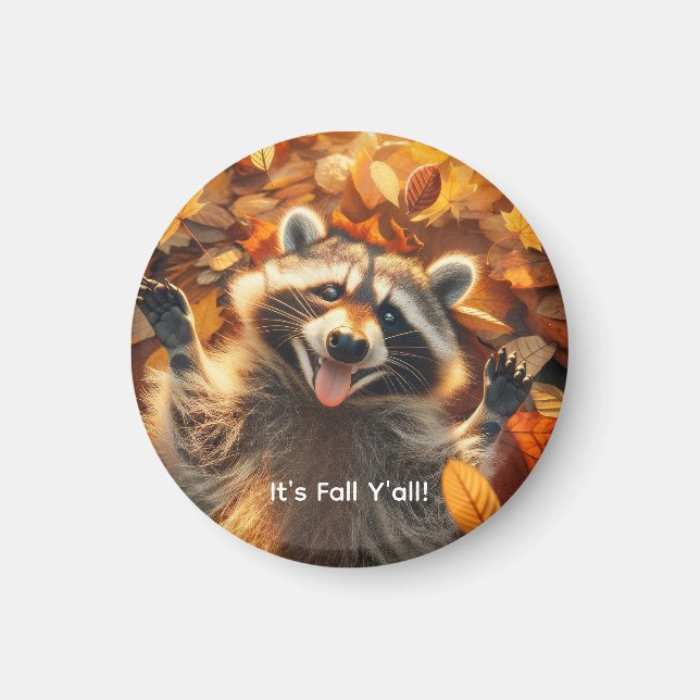 Íman Fall Bobo Raccoon personalizável (Frente)