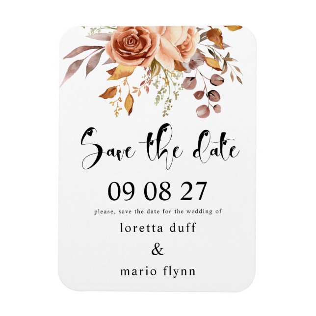 Íman Fall Bouquet Save the date (Vertical)