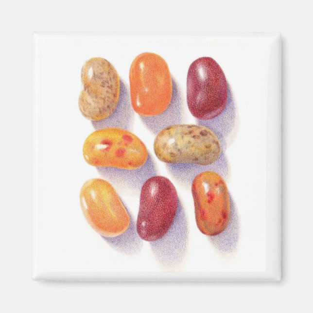 Íman FALL JELLY BEANS Square Magnet (Frente)