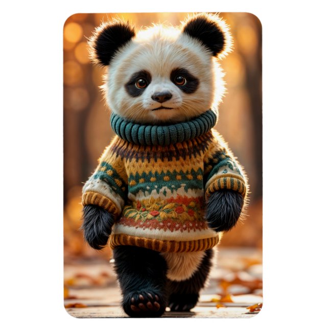 Íman Fall Sweater Panda Magnet (Vertical)