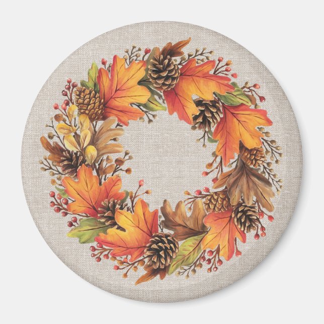 Íman Fall Wreath Magnet (Frente)