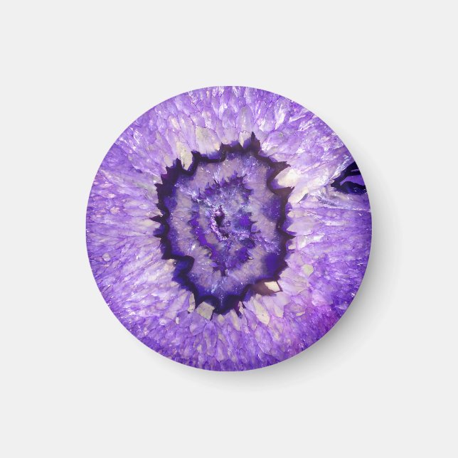Íman Falln Purple Agate Geode (Frente)