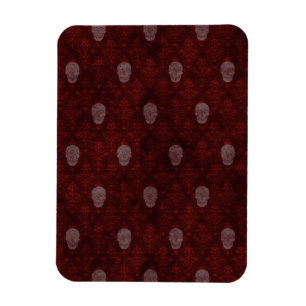 Íman Falln Victorian Skulls Red
