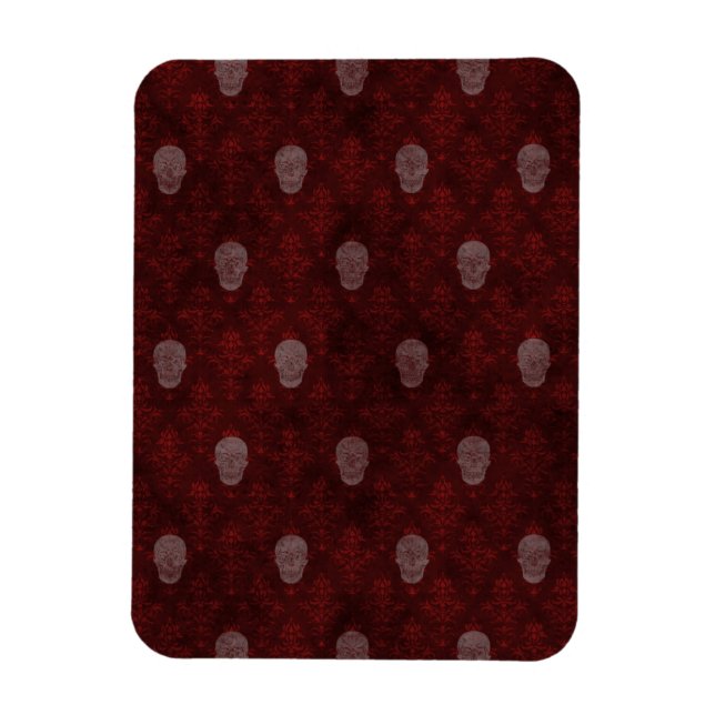Íman Falln Victorian Skulls Red (Vertical)