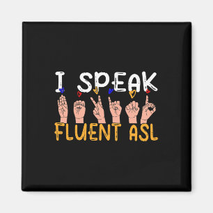 Íman Falo fluente ASL - linguagem gestual Sensibilizaçã