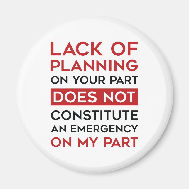 Íman Falta De Planejamento (Frente)