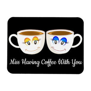 Íman Faltando Café Com Seus Copos De Café